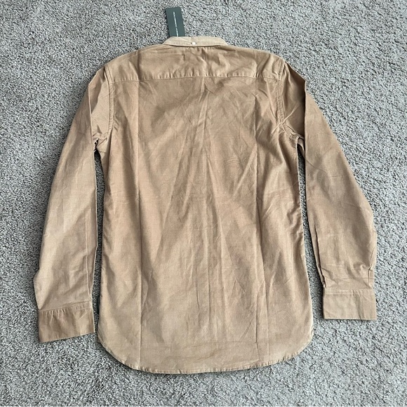 French Connection Corduroy Button Down Shirt Tan Mens Size S - Picture 13 of 13